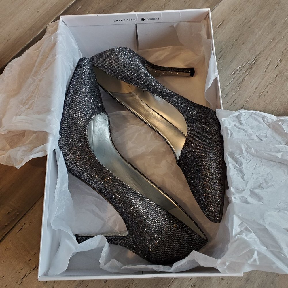 Nine West Flax Pointed Toe Gun Metal Pumps